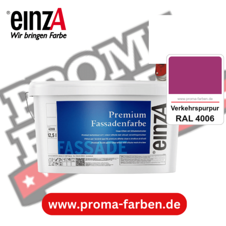 einzA Premium Fassadenfarbe kaufen bei Proma Farben RAL 4006 Verkehrspurpur