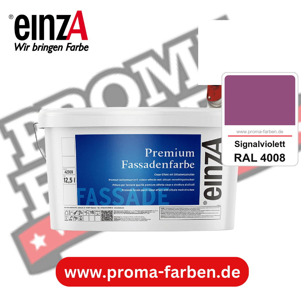 einzA Premium Fassadenfarbe kaufen bei Proma Farben RAL 4008 Signalviolett