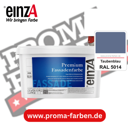 einzA Premium Fassadenfarbe kaufen bei Proma Farben RAL 5014 Taubenblau