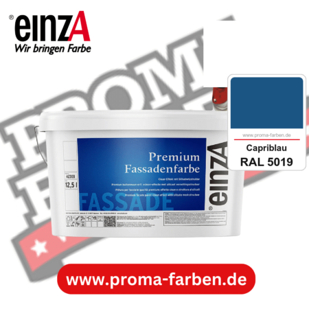 einzA Premium Fassadenfarbe kaufen bei Proma Farben RAL 5019 Capriblau