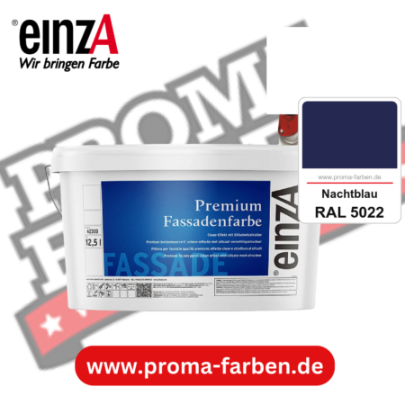einzA Premium Fassadenfarbe kaufen bei Proma Farben RAL 5022 Nachtblau