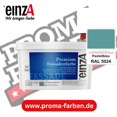 einzA Premium Fassadenfarbe kaufen bei Proma Farben RAL 5024 Pastellblau