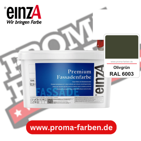 einzA Premium Fassadenfarbe kaufen bei Proma Farben RAL 6003 Olivgrün