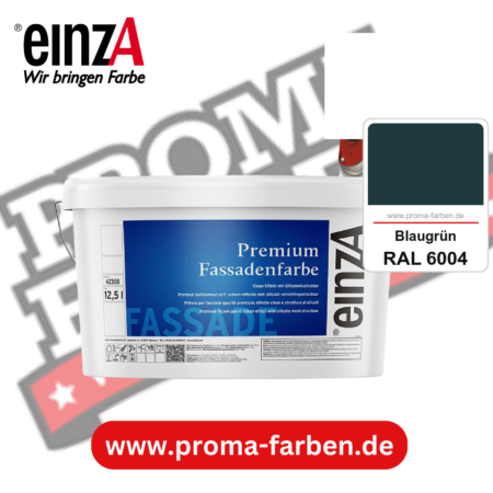 einzA Premium Fassadenfarbe kaufen bei Proma Farben RAL 6004 Blaugrün