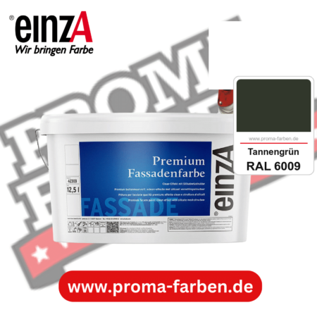 einzA Premium Fassadenfarbe kaufen bei Proma Farben RAL 6009 Tannengrün