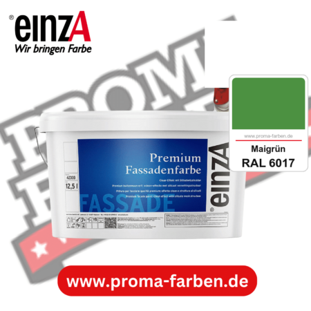 einzA Premium Fassadenfarbe kaufen bei Proma Farben RAL 6017 Maigrün