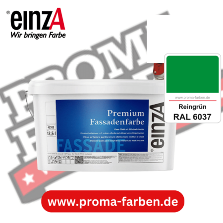 einzA Premium Fassadenfarbe kaufen bei Proma Farben RAL 6037 Reingrün