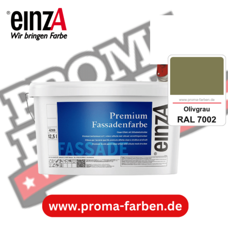 einzA Premium Fassadenfarbe kaufen bei Proma Farben RAL 7002 Olivgrau