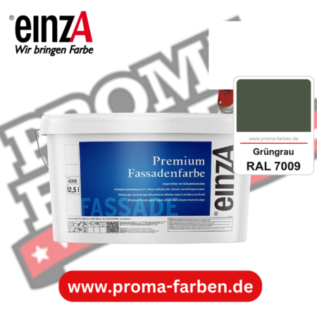 einzA Premium Fassadenfarbe kaufen bei Proma Farben RAL 7009 Grüngrau