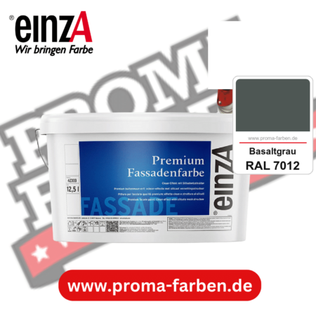 einzA Premium Fassadenfarbe kaufen bei Proma Farben RAL 7012 Basaltgrau