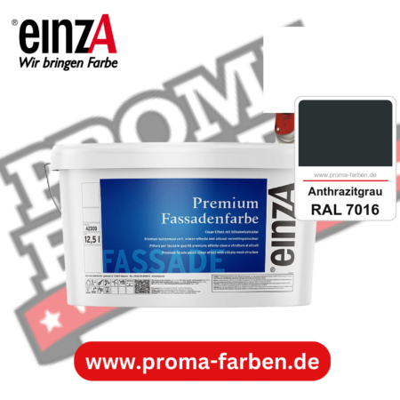 einzA Premium Fassadenfarbe kaufen bei Proma Farben RAL 7016 Anthrazitgrau