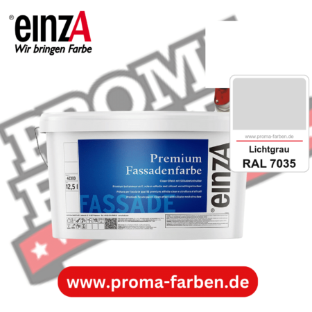 einzA Premium Fassadenfarbe kaufen bei Proma Farben RAL 7035 Lichtgrau