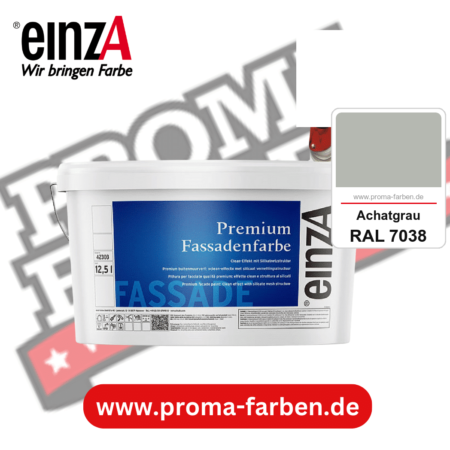 einzA Premium Fassadenfarbe kaufen bei Proma Farben RAL 7038 Achatgrau