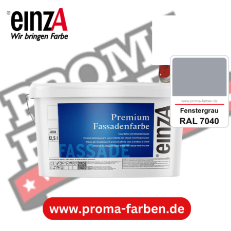 einzA Premium Fassadenfarbe kaufen bei Proma Farben RAL 7040 Fenstergrau