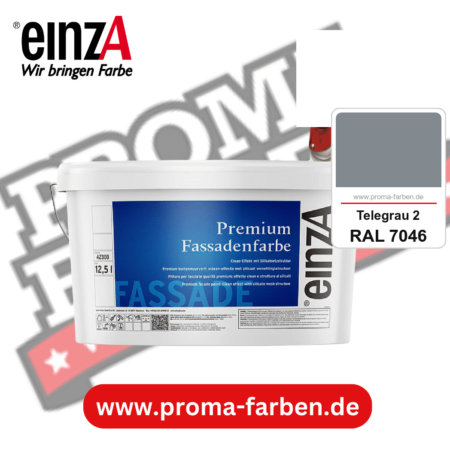 einzA Premium Fassadenfarbe kaufen bei Proma Farben RAL 7046 Telegrau 2