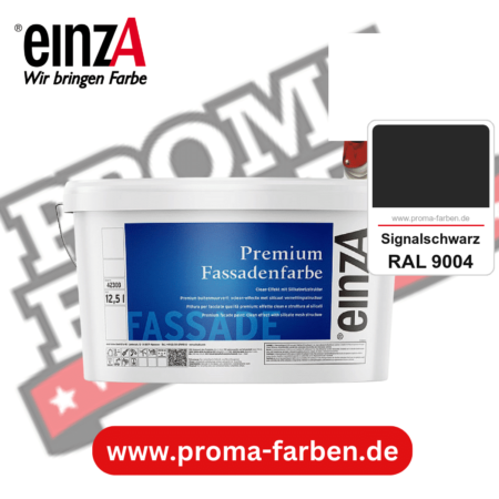 einzA Premium Fassadenfarbe kaufen bei Proma Farben RAL 9004 Signalschwarz