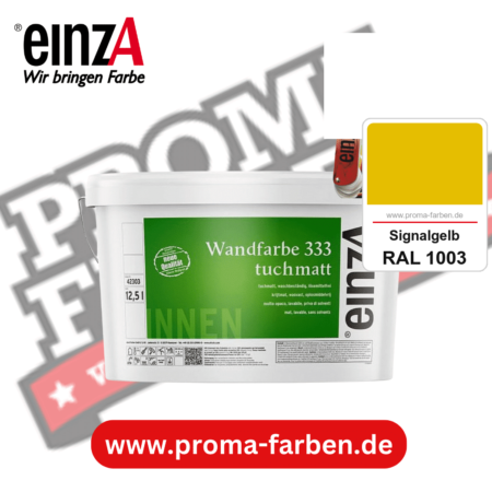 einzA Wandfarbe 333 tuchmatt kaufen bei Proma Farben RAL 1003 Signalgelb