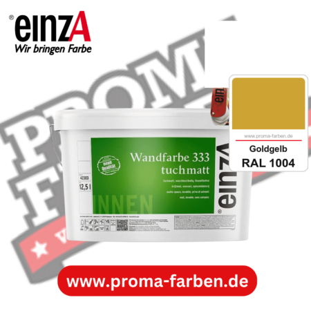 einzA Wandfarbe 333 tuchmatt kaufen bei Proma Farben RAL 1004 Goldgelb