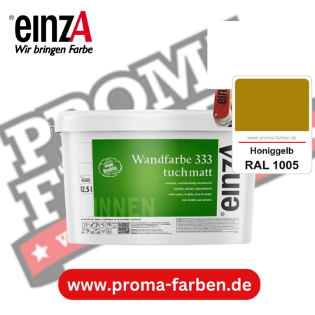 einzA Wandfarbe 333 tuchmatt kaufen bei Proma Farben RAL 1005 Honiggelb