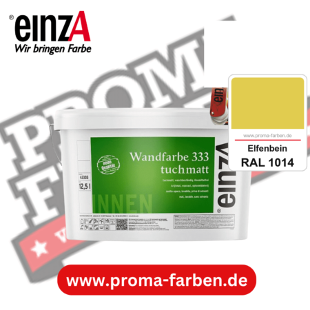 einzA Wandfarbe 333 tuchmatt kaufen bei Proma Farben RAL 1014 Elfenbein
