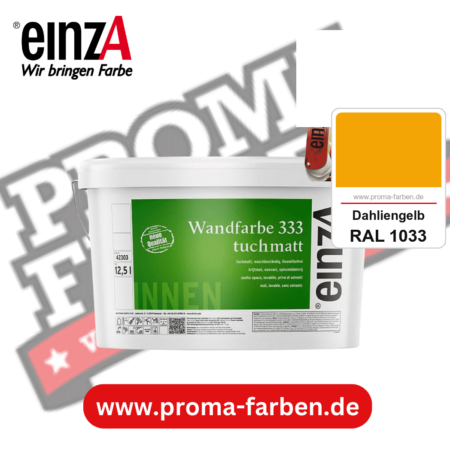 einzA Wandfarbe 333 tuchmatt kaufen bei Proma Farben RAL 1033 Dahliengelb
