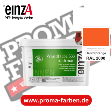 einzA Wandfarbe 333 tuchmatt kaufen bei Proma Farben RAL 2008 Hellrotorange