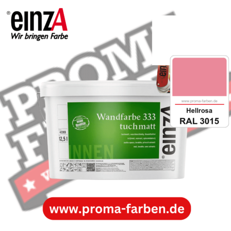 einzA Wandfarbe 333 tuchmatt kaufen bei Proma Farben RAL 3015 Hellrosa