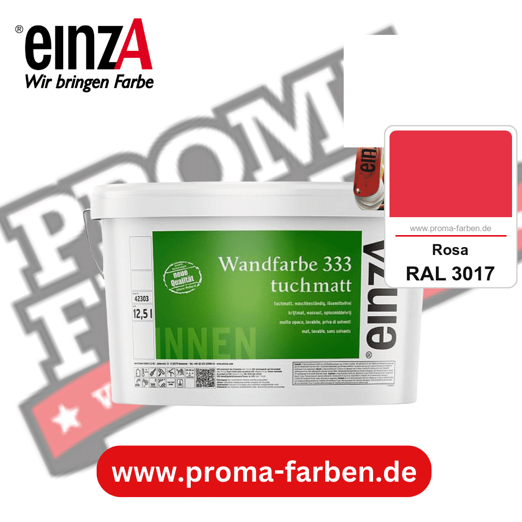 einzA Wandfarbe 333 tuchmatt kaufen bei Proma Farben RAL 3017 Rosa