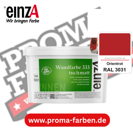 einzA Wandfarbe 333 tuchmatt kaufen bei Proma Farben RAL 3031 Orientrot