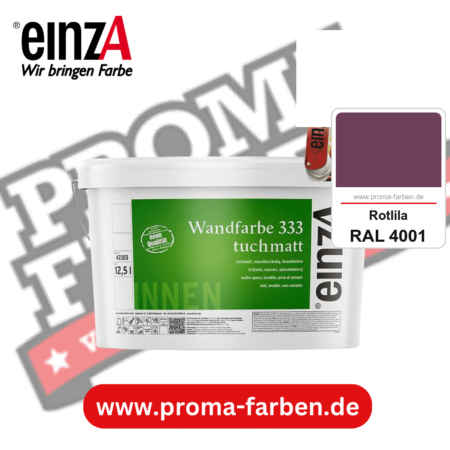 einzA Wandfarbe 333 tuchmatt kaufen bei Proma Farben RAL 4001 Rotlila