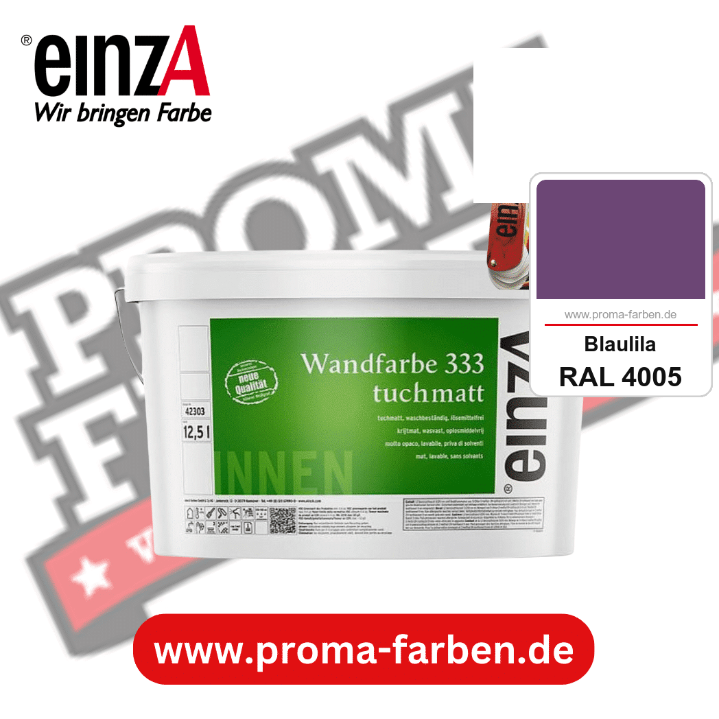 einzA Wandfarbe 333 tuchmatt kaufen bei Proma Farben RAL 4005 Blaulila