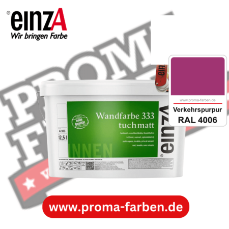 einzA Wandfarbe 333 tuchmatt kaufen bei Proma Farben RAL 4006 Verkehrspurpur
