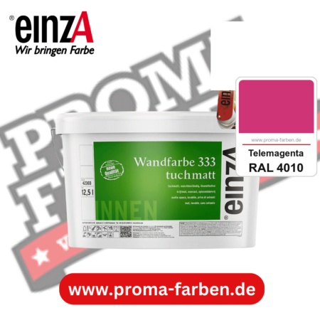einzA Wandfarbe 333 tuchmatt kaufen bei Proma Farben RAL 4010 Telemagenta