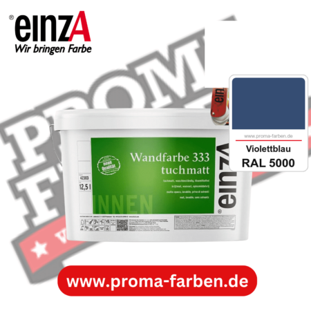 einzA Wandfarbe 333 tuchmatt kaufen bei Proma Farben RAL 5000 Violettblau