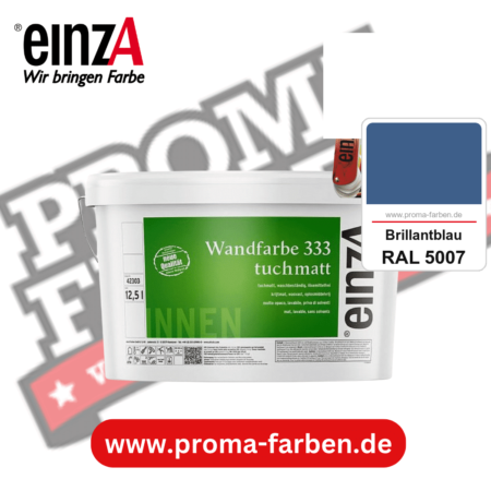 einzA Wandfarbe 333 tuchmatt kaufen bei Proma Farben RAL 5007 Brillantblau