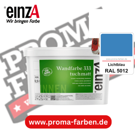 einzA Wandfarbe 333 tuchmatt kaufen bei Proma Farben RAL 5012 Lichtblau