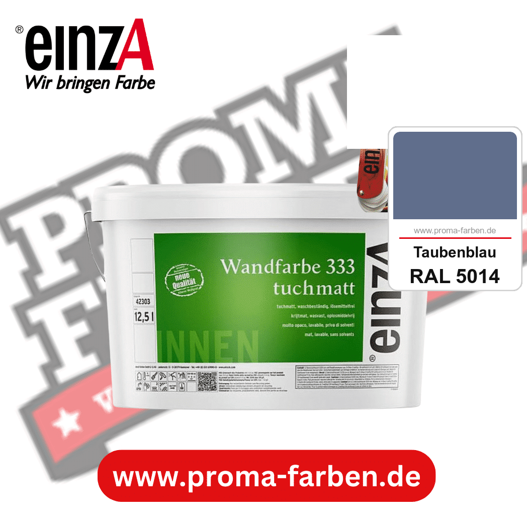einzA Wandfarbe 333 tuchmatt kaufen bei Proma Farben RAL 5014 Taubenblau
