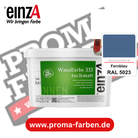 einzA Wandfarbe 333 tuchmatt kaufen bei Proma Farben RAL 5023 Fernblau