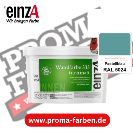 einzA Wandfarbe 333 tuchmatt kaufen bei Proma Farben RAL 5024 Pastellblau