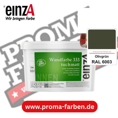einzA Wandfarbe 333 tuchmatt kaufen bei Proma Farben RAL 6003 Olivgrün