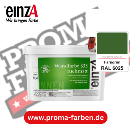 einzA Wandfarbe 333 tuchmatt kaufen bei Proma Farben RAL 6025 Farngrün