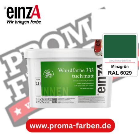einzA Wandfarbe 333 tuchmatt kaufen bei Proma Farben RAL 6029 Minzgrün