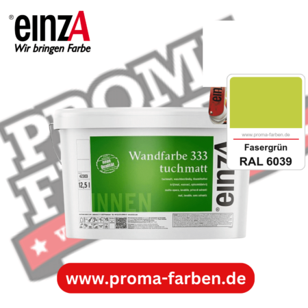 einzA Wandfarbe 333 tuchmatt kaufen bei Proma Farben RAL 6039 Fasergrün