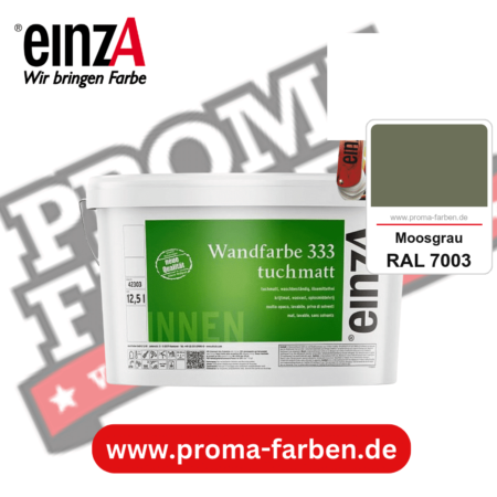 einzA Wandfarbe 333 tuchmatt kaufen bei Proma Farben RAL 7003 Moosgrau
