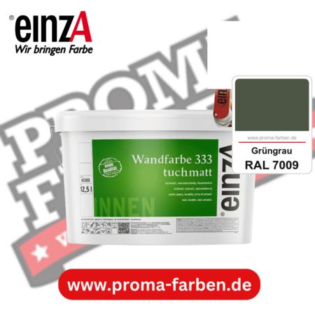 einzA Wandfarbe 333 tuchmatt kaufen bei Proma Farben RAL 7009 Grüngrau