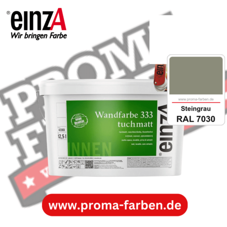 einzA Wandfarbe 333 tuchmatt kaufen bei Proma Farben RAL 7030 Steingrau