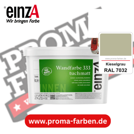 einzA Wandfarbe 333 tuchmatt kaufen bei Proma Farben RAL 7032 Kieselgrau
