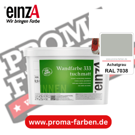 einzA Wandfarbe 333 tuchmatt kaufen bei Proma Farben RAL 7038 Achatgrau