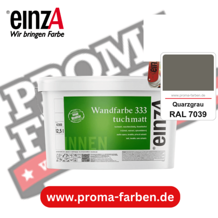 einzA Wandfarbe 333 tuchmatt kaufen bei Proma Farben RAL 7039 Quarzgrau
