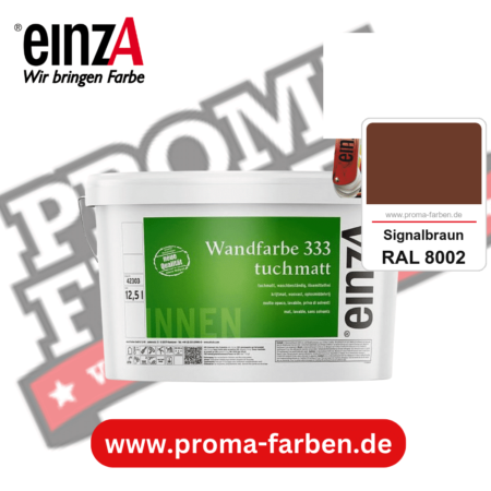 einzA Wandfarbe 333 tuchmatt kaufen bei Proma Farben RAL 8002 Signalbraun